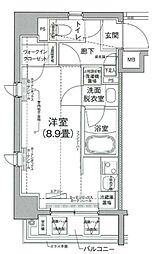 アイルプレミアム押上ノース ワンルームの間取図画像
