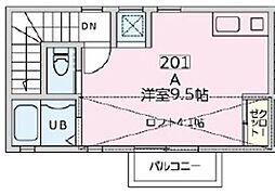 fit北新宿 ワンルームの間取図画像