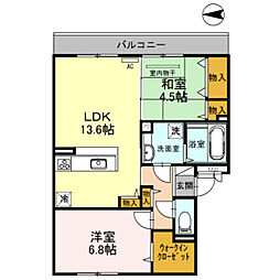 JR東海道・山陽本線 茨木駅 徒歩21分の賃貸アパート 2階2LDKの間取り