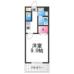WOBSAKAI 1Kの間取図画像