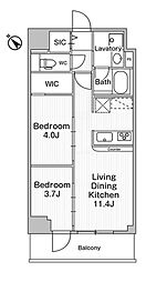 COMFORIALIV巣鴨 2LDKの間取図画像