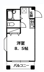 アヴェニール・ヴァン ワンルームの間取図画像