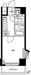 ルーブル東蒲田 1Kの間取図画像