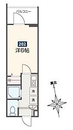 TOIVE新小岩 2階1Kの間取り