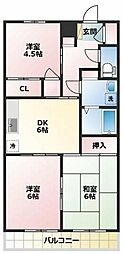 NOAハイツ 3DKの間取図画像