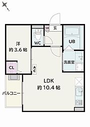 Jack koshinVI 1LDKの間取図画像