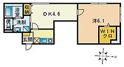 Bamboo清澄白河 1LDKの間取図画像