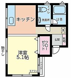 ハイシティービル 1DKの間取図画像