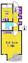 リリーハイツ 1Kの間取図画像