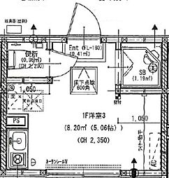 RE東高円寺 1階ワンルームの間取り