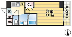リアライズ神戸SOUTH 3階1Kの間取り