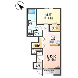 フォレスト宝塚2番館 1LDKの間取図画像