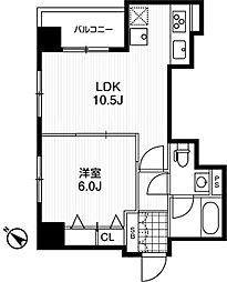 アーバンフラッツ町田 5階1LDKの間取り