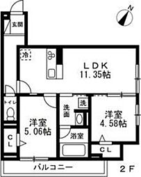 (仮)国立市谷保4丁目PJ 新築共同住宅A棟 2階/203