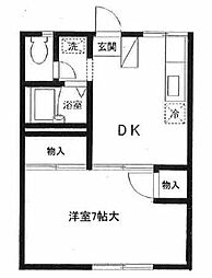 エステートピッコロ 1DKの間取図画像