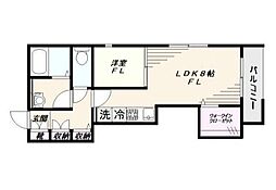 エコーハイツ 1SKの間取図画像