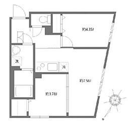 エルファーロ大塚4 1階2DKの間取り