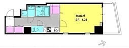 サンレイズ本町二丁目 1Kの間取図画像