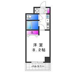 CASSIA天王寺東 1Kの間取図画像