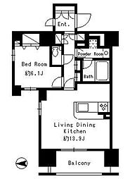 ParkCube東品川 1LDKの間取図画像