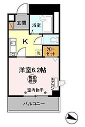 G・Mウエストハイツ 1Kの間取図画像