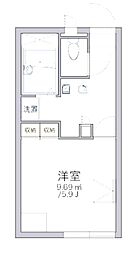 レオパレスサンフラワー 1Kの間取図画像