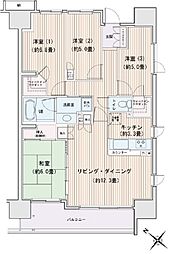 エスティメゾン豊洲レジデンス 3階4LDKの間取り
