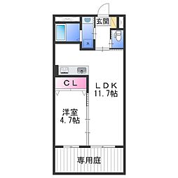 ASAマンション中之島 1LDKの間取図画像