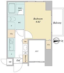 アジールコート西新宿 1Kの間取図画像