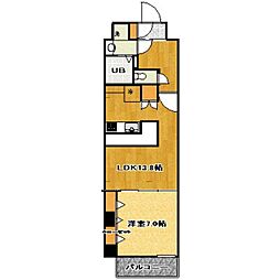 ソレイユ 4階1LDKの間取り