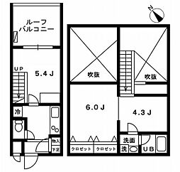 セントエルモ町田 4階1DKの間取り