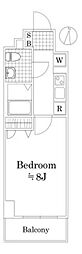 プレール・ドゥーク東雲 1Kの間取図画像