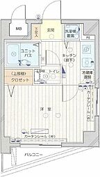 ティアラ目黒洗足 1Kの間取図画像