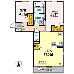 ディーバ 2LDKの間取図画像