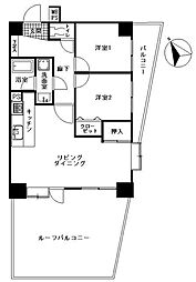 ライオンズマンション羽沢町第3 2LDKの間取図画像