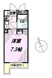 ライオンズマンション八王子第6 1Kの間取図画像