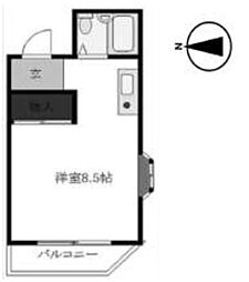 メゾン・ド・中央 ワンルームの間取図画像