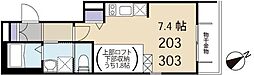エスパーダ新井薬師 ワンルームの間取図画像