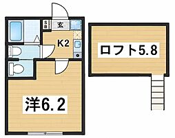 ラフィーナー菊名A・B 1Kの間取図画像