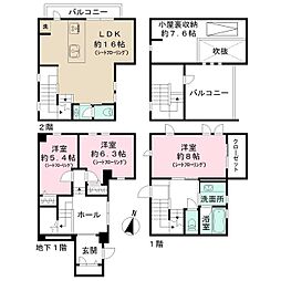 ラ　プラクミーヌ 1階3LDKの間取り