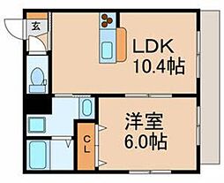APPLAUSE 1LDKの間取図画像