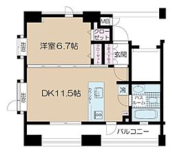 東京メトロ丸ノ内線 茗荷谷駅 徒歩6分の賃貸マンション 7階1LDKの間取り