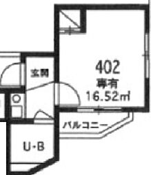ニチエー・イン国分寺 1Kの間取図画像