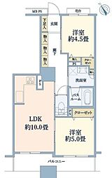 クリオ藤沢駅前 2LDKの間取図画像