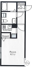Branche西新宿EAST 1Kの間取図画像