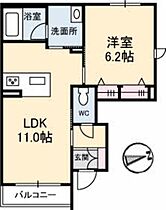 ロランジュ A0105 ｜ 鳥取県米子市上福原５丁目6-49（賃貸アパート1LDK・1階・41.10㎡） その2