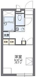 レオパレスまつや 1Kの間取図画像