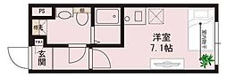 大田区東馬込1丁目マンション ワンルームの間取図画像