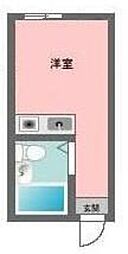 旭ヶ丘ハイツ ワンルームの間取図画像