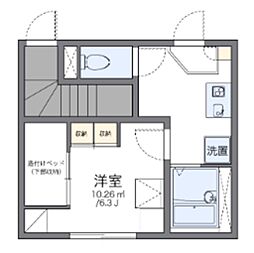 レオパレスブランポルト 1Kの間取図画像